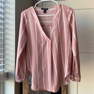 Pink and White Striped Dress Shirt